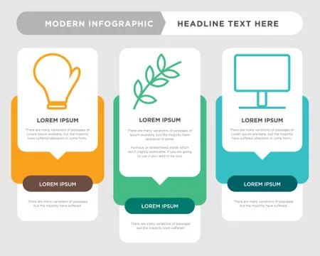 Monitor, spike, box infographic Stock Illustration