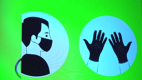 Monitor in the subway with the rules of conduct Stock Footage 131057401