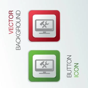 Monitor, symbol settings Stock Illustration