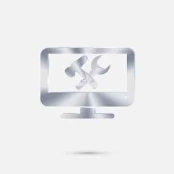 Monitor, symbol settings Stock Illustration