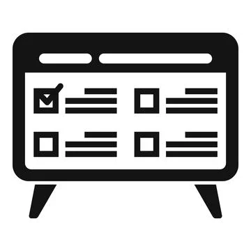Monitor task schedule icon simple vector. Event person Illustrazione stock