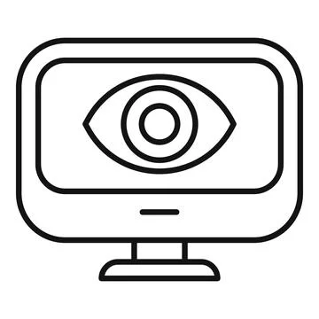 Monitor technical overview icon outline vector. Function phone Stock Illustration