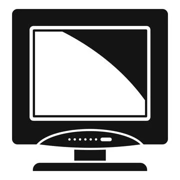 Monitor technology icon simple vector. Computer screen Stock Illustration