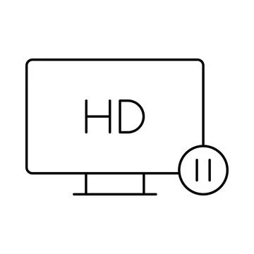 Monitor, television, computer, hd, hd video, HD video monitor icon Stock Illustration