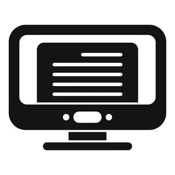 Monitor test icon simple . Book final Illustrazione stock