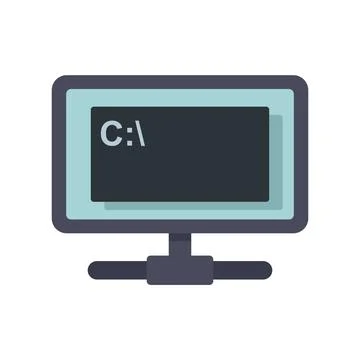 Monitor testing software icon flat isolated vector Stock Illustration