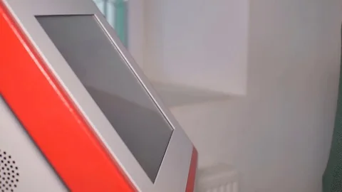 Monitor Touchscreen ATM Stock Footage 72670334