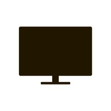 Monitor tv icon on white background. Illustration eps 10. Stock Illustration