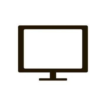 Monitor tv icon on white background. Illustration eps 10. Stock Illustration