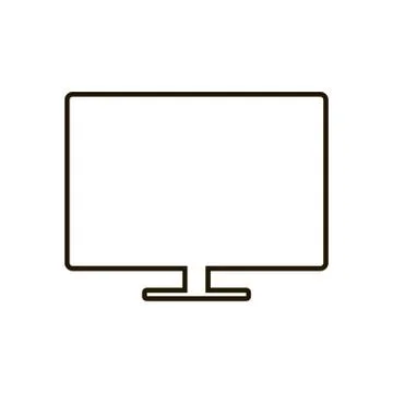 Monitor tv icon on white background. Illustration eps 10. Stock Illustration