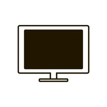 Monitor tv icon on white background. Illustration eps 10. Stock Illustration