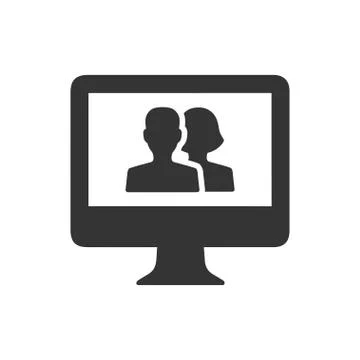 Monitor Users Icon Stock Illustration