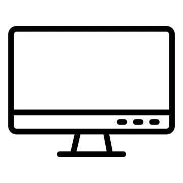Monitor Vector Icon Design Illustration Illustrazione stock
