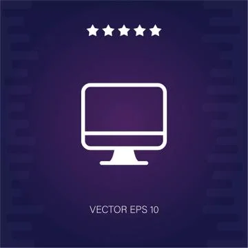 Monitor vector icon Illustrazione stock