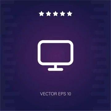 Monitor vector icon Stock Illustration