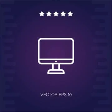 Monitor vector icon Stock Illustration