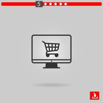 Monitor vector icon Stock Illustration