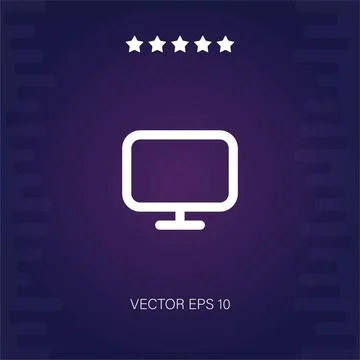 Monitor vector icon Stock Illustration