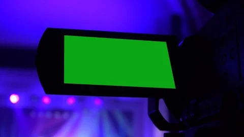 Monitor video camera with chroma key Stock Footage 86760168