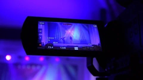 The monitor of the video camera Stock Footage 86760190