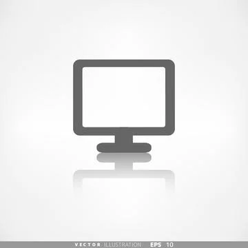 Monitor web icon. Computer display. Stock Illustration