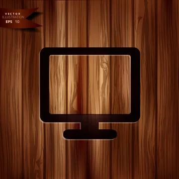 Monitor web icon. Computer display. Stock Illustration