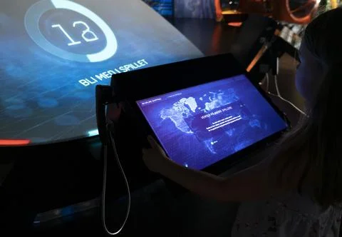 Monitor wuth blue screen Stock Photos