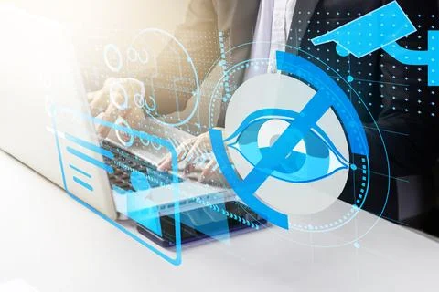 Monitoring and tracking work status and personal information Stock Photos