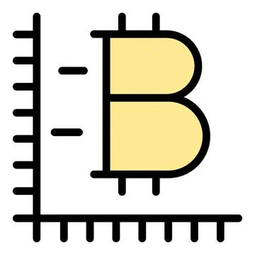 Monitoring bitcoin icon vector flat Illustrazione stock