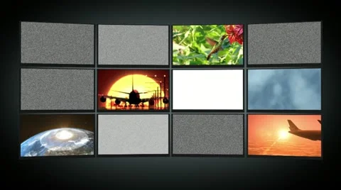 Monitoring Centre with footages Stock Footage 21907278