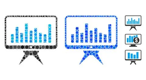 Monitoring Composition Icon of Circles 스톡 일러스트