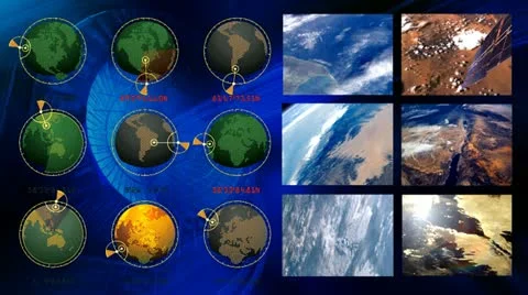Monitoring Earth observation from space Stock Footage 12741437