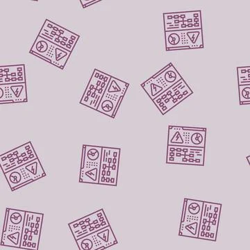 Monitoring electric grid line seamless pattern Illustrazione stock