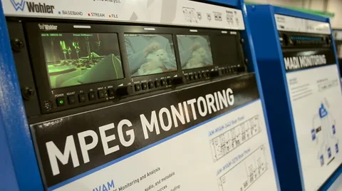 Monitoring equipment, NAB Show 2015 exhibition in Las Vegas, USA. Video stock 62655813