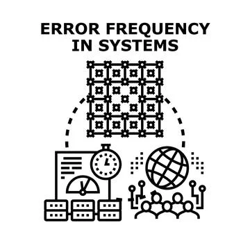 Monitoring error frequency in digital systems concept Stock-Illustration