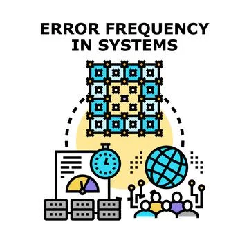 Monitoring error frequency in digital systems concept Stock Illustration