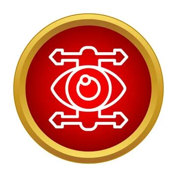 Monitoring eye symbol with arrows indicating movement 스톡 일러스트