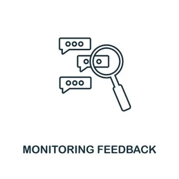 Monitoring Feedback outline icon. Premium style design from project management Stock Illustration