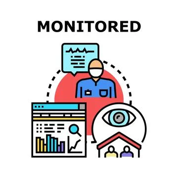 Monitoring health and personal data privacy concept 스톡 일러스트