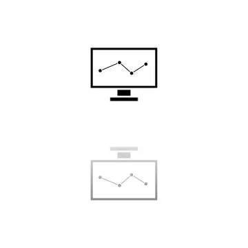 Monitoring icon flat イラスト素材