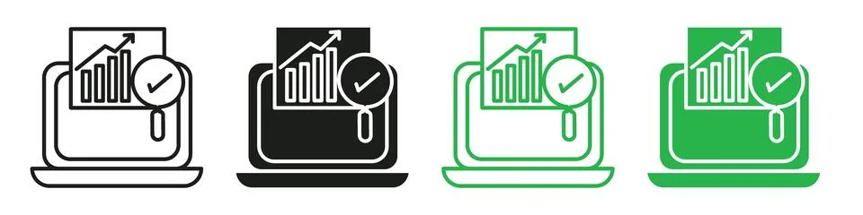 Monitoring icon mark in filled style Ilustração Stock