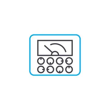 Monitoring of indicators linear icon concept. Monitoring of indicators line Stock Illustration