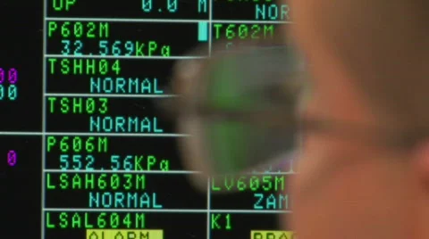 Monitoring industrial processes Stock Footage