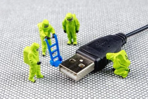 Monitoring, investigating and solving a big problem with computer electronics Stock Photos