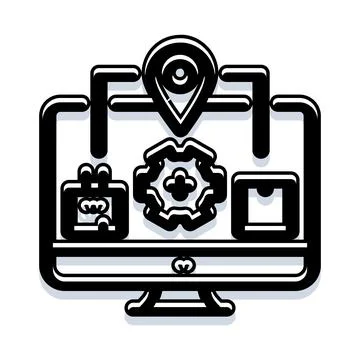 Monitoring logistics and global supply chain management system Stock Illustration