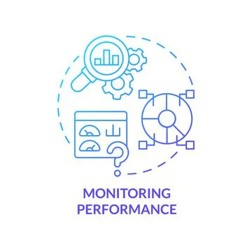 Monitoring performance blue gradient concept icon 스톡 일러스트