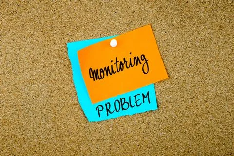Monitoring Problem written on paper notes Stock Photos