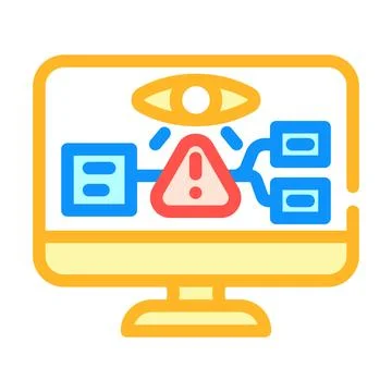 Monitoring risk color icon vector illustration Stock Illustration