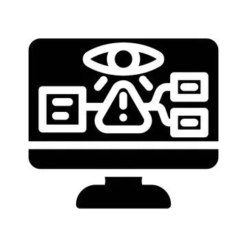 Monitoring risk glyph icon vector illustration Stock Illustration