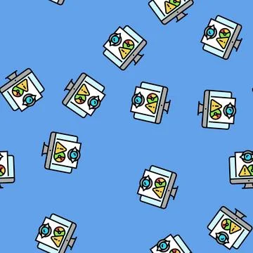 Monitoring risk vector seamless pattern Stock Illustration